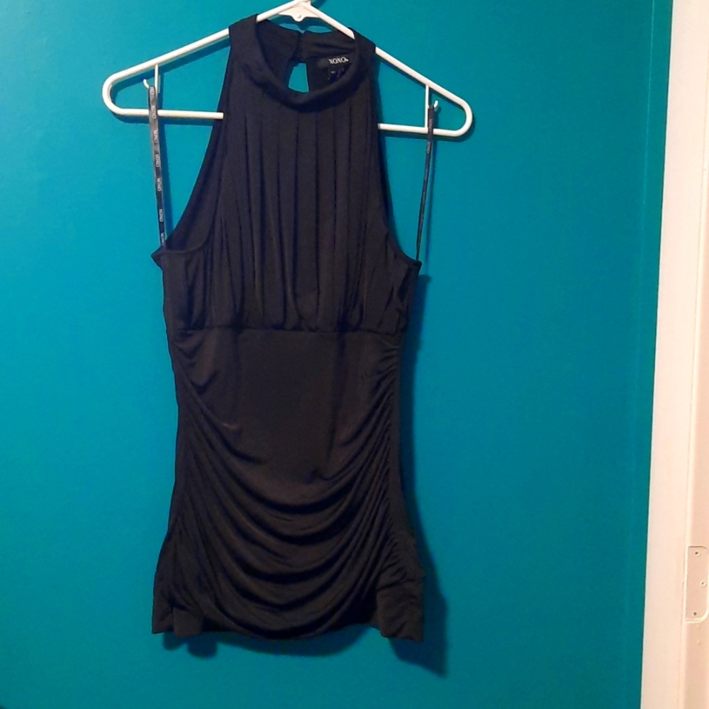 XOXO pleated Rouched Satin halter top